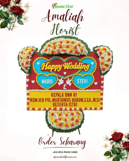 Papan Bunga Pernikahan Cisampih